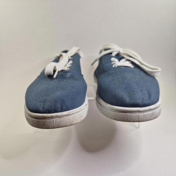 Chic Vtg 90s Women's Denim Jean Sz 8 Lace Up Sneakers Shoes - Picture 5 of 9